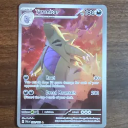 Pokemon TCG Tyranitar 222/193 SV02 Paldea Evolved IR Full Art Holo EN - Image 3