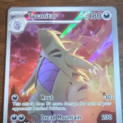 Pokemon TCG Tyranitar 222/193 SV02 Paldea Evolved IR Full Art Holo EN - Image 5