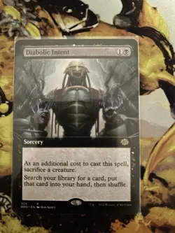 1x Diabolic Intent MTG The Brothers’ War Extended Art Rare Nonfoil NM - Image 1