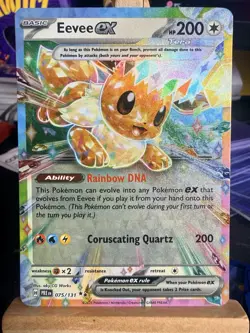 Pokemon TCG Eevee EX 075/131 Prismatic Evolutions Card, NM/M Condition - Image 1