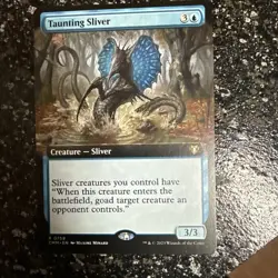 MTG Taunting Sliver Extended Art Regular Rare MTG 759 NM - CMM Non-Foil - Image 1