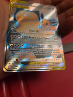 Eevee & Snorlax GX (Full Art) 171/181 Sm-Team Up Holo Pokemon Card Tcg Rare Cute - Image 3