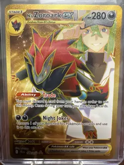 Pokemon TCG Journey Together N's Zoroark EX Gold Hyper Rare 189/159 Rare Card - Image 1