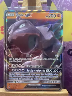 Pokemon TCG Onix GX 36/68 Full Art Holo Rare Card Hidden Fates - Image 1