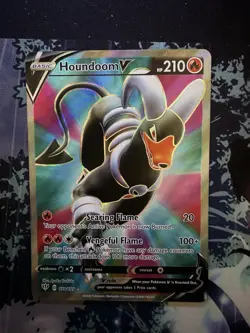Pokemon TCG Houndoom v Darkness Ablaze Holo Card 178/189 Full Art Ultra Rare NM - Image 1