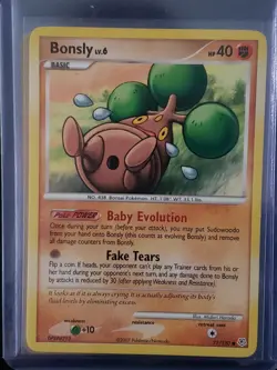 Pokemon Card Bonsly 71/130 Diamond & Pearl Base Set Common - Image 1