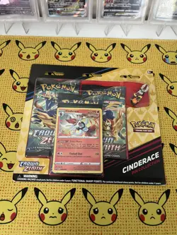 Pokemon TCG Crown Zenith 3x 3 Pack Blister Cinderace Rillaboom Inteleon - Sealed - Image 4