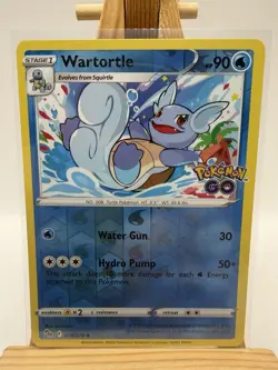 Pokemon Card Wartortle Pokemon Go Reverse Holo Uncommon 016/078 LP/NM - Image 1