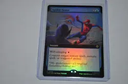 MTG magic SPIDERMAN spm EXTENDED ART FOIL SPIDER SENSE #254 RARE - Image 1