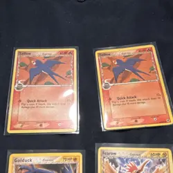 Pokemon TCG EX Delta Species 5-Card Lot Taillow Golduck Fearow Pichu (EN) - Image 2