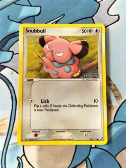 Snubbull #2 - 74/115 Unseen Forces - Stamped Reverse Holo Pokemon Card - Image 1
