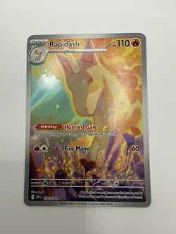 Rapidash 189/182 Sv10: Destined Rivals Holo Rare Pokemon TCG NM Condition - Image 1