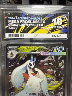 Mega Froslass EX 275/217 Ascended Heroes ACE 10 GEM MINT SIR Pokemon TCG - Image 2