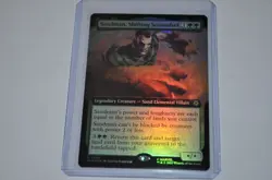 MTG magic SPIDERMAN spm EXTENDED ART FOIL SANDMAN SHIFTING SCOUNDREL #266 RARE - Image 1