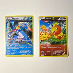 Pokemon TCG Primal Clash Swampert 36/160 Torchic 15/160 holo card lot of 2 - Image 1
