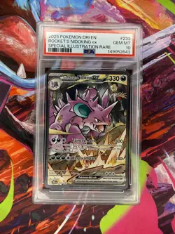 Team Rocket's Nidoking EX 233/182 Special Illustration Rare Pokemon PSA 10 - Image 1