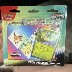 Pokemon TCG Scarlet & Violet Prismatic Evolutions Tech Sticker 3 Packs Promo - Image 1