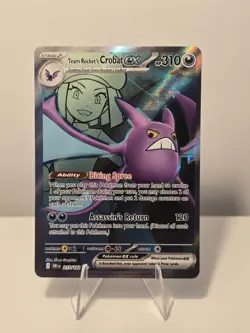 Team Rocket's Crobat ex 217/182 Ultra Rare Destined Rivals Pokemon Near Mint - Image 1