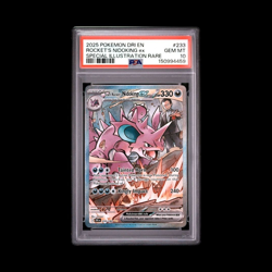 🔥PSA 10 🔥 Pokemon TCG Team Rocket's Nidoking ex 233/182 SIR Holo 2025 SV10 DRI - Image 1