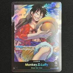 Monkey D. Luffy ST08-001 Leader Foil Starter Deck 8 One Piece Card English - NM - Image 1
