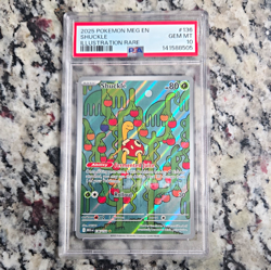 Pokemon Shuckle Illustration Rare 136/132 Me01 Mega Evolution Holo EN PSA 10 - Image 1
