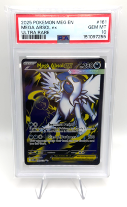 Mega Absol EX 161/132 Ultra Rare Meg En-mega Evolution Pokemon PSA 10 - Image 1