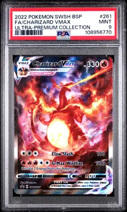 2022 Pokemon SWSH UPC Black Star Promo 261 Charizard Full Art VMAX PSA 9 - Image 1