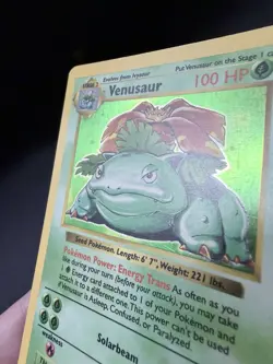 1999 Pokemon Shadowless Venusaur 15/102 Base Set Holo Rare Unlimited English - Image 3