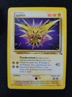 Pokemon Fossil 3rd Print Red Logo 1999 2000 Zapdos 30/62 - Image 2