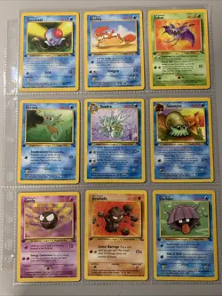 Pokemon TCG 1st Edition Fossil Set Non Holo Rare Binder Page Lot - WOTC VTG 1999 - Image 1