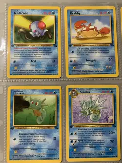 Pokemon TCG 1st Edition Fossil Set Non Holo Rare Binder Page Lot - WOTC VTG 1999 - Image 2