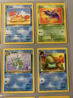 Pokemon TCG 1st Edition Fossil Set Non Holo Rare Binder Page Lot - WOTC VTG 1999 - Image 3