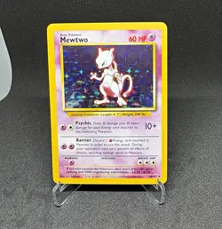 WOTC Pokemon TCG Base Set Holo lot (3) Mewtwo/1st edition Machamp/Gyarados - Image 1