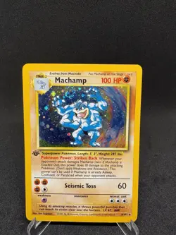 WOTC Pokemon TCG Base Set Holo lot (3) Mewtwo/1st edition Machamp/Gyarados - Image 3