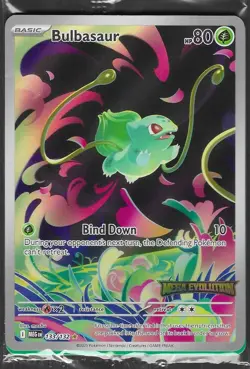 Bulbasaur (Mega Evolution Stamped) 133/132 Pokemon NM Sealed Promo - Image 1