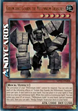 GOLEM THAT GUARDS THE MILLENNIUM TREASURES • Ultra R • MP25 EN208 • 1Ed • Yugioh - Image 1