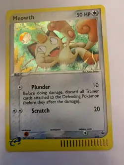 MEOWTH Pokemon Card, #013 Promo, Holofoil, Used, NM - Image 1