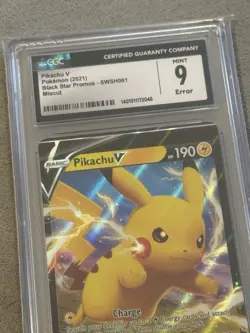 MISCUT ERROR Pikachu V Sword & Shield SWSH061 Holo Promo Pokemon TCG CGC 9 - Image 3