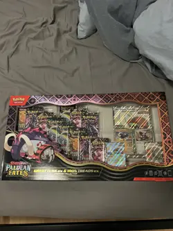 Pokemon Paldean Fates Great Tusk ex and Iron Treads ex premium Collection Box - Image 1