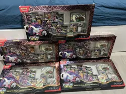 Pokemon Paldean Fates Great Tusk ex and Iron Treads ex premium Collection Box x5 - Image 1