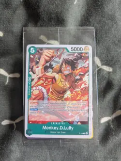 One Piece TCG Monkey D. Luffy P-135 Foil Promo - Sealed Pre release Winner - Image 1