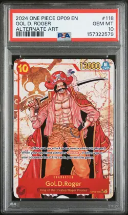 Gol D. Roger 118 Alternate Art One Piece PSA 10 - Image 1