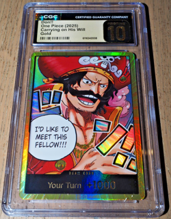 One Piece 2025 Don!! Gol D. Roger Gold Carrying On His Will CGC Pristine 10 Eng - Image 1
