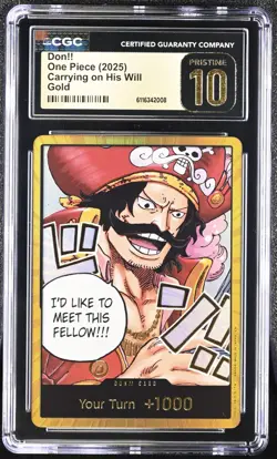 One Piece 2025 Don!! Gol D. Roger Gold Carrying On His Will CGC Pristine 10 Eng - Image 2