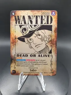 Sabo OP13-120 SEC Wanted Poster SP Alt Art One Piece TCG Carrying On His Will NM - Image 1