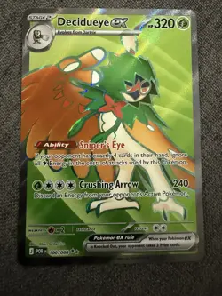 Decidueye ex 100/088 Holo Ultra Rare Perfect Order Pokemon Near Mint - Image 1
