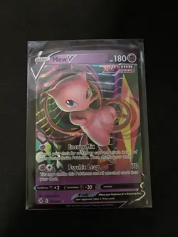 Mew V 113/264 SWSH08: Fusion Strike Holo Ultra Rare Pokemon TCG Card - Image 2