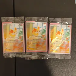 Pokemon TCG Fennekin Promo Holo 080 Cri 3 Card Lot ENG Sealed - Image 2