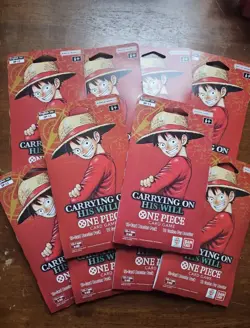 One Piece TCG OP-13 Carrying On His Will Sleeved Booster Pack Lot Of 10 - Image 2
