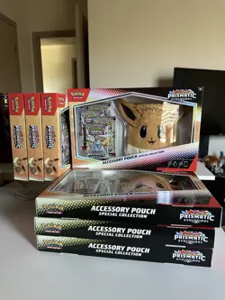Pokemon Prismatic Evolutions Accessory Pouch Collection Box Sealed LOT OF 10 - Image 1